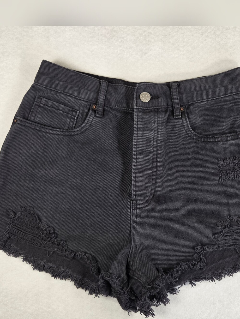 PacSun Black High-Rise Denim Shorts Y2k